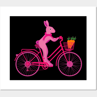 rabbit biker,rabbit biker,bicycle,cyclist,bicycle rider,bike,mountain bike Posters and Art